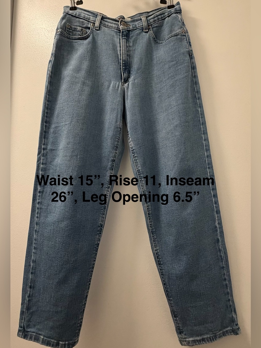 Liz Claiborne Lizwear Classic Fit Blue Stretch Jeans Size: Petite 14R - Picture 3 of 10